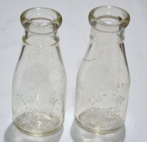 small milk bottles